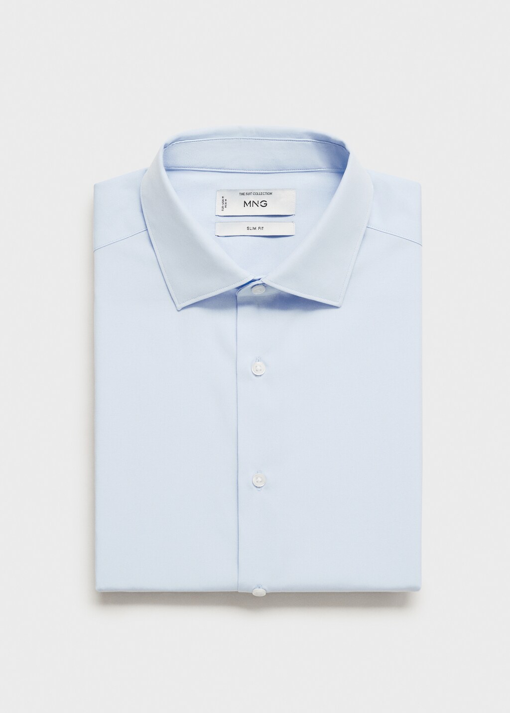 Slim-fit cotton poplin suit shirt - White