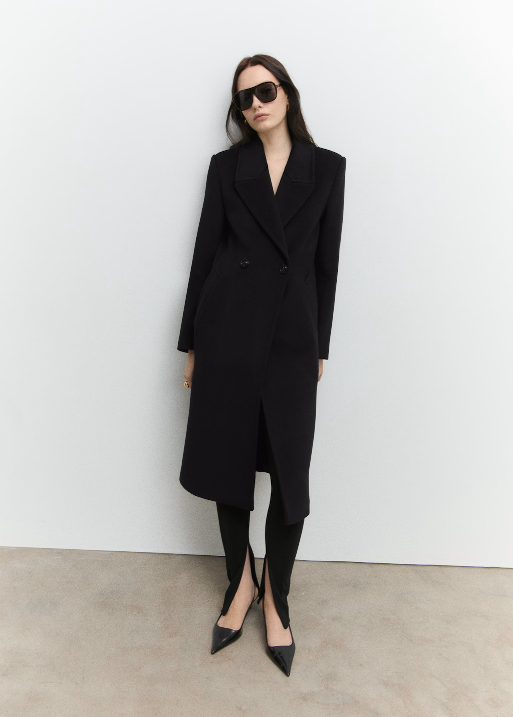 Lapels wool coat - Grey