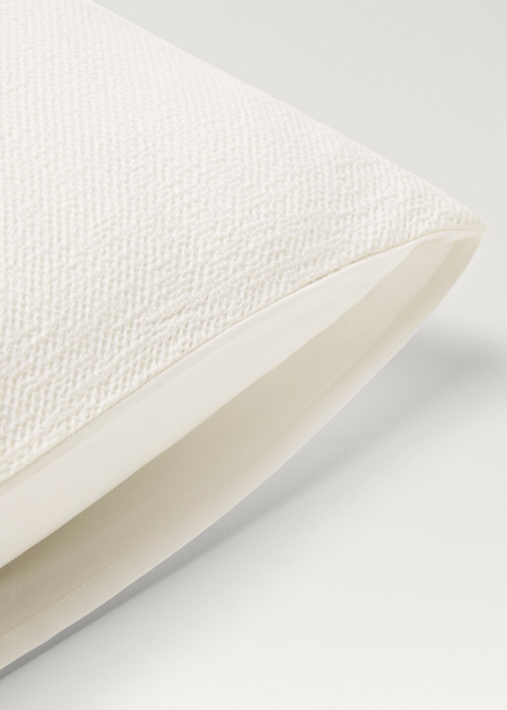 Percale cotton textured pillowcase 50x75 cm - Ecru
