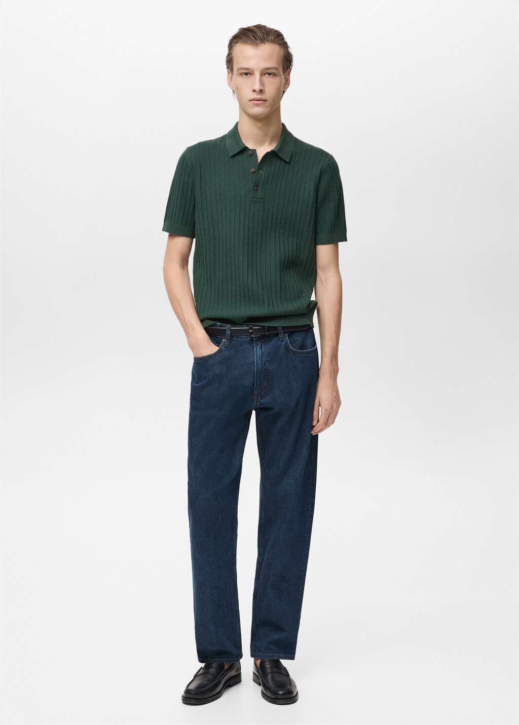 Studded leather handbag - Dark Green