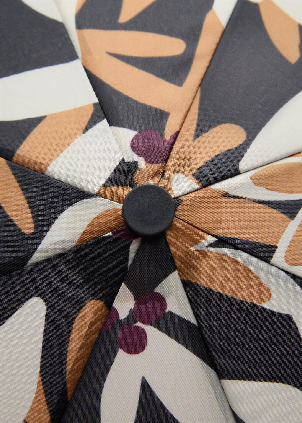 Flower print umbrella - Black