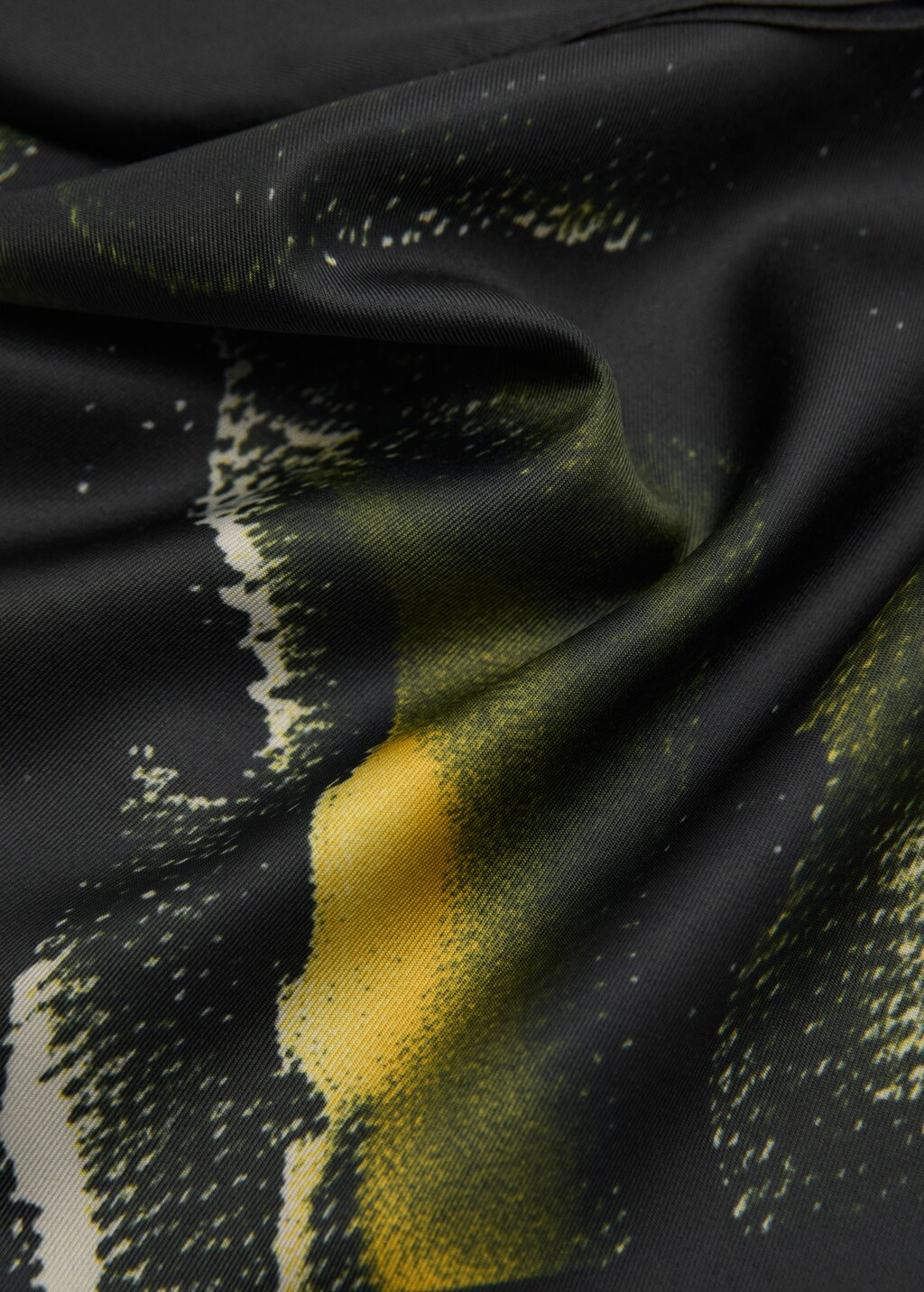 Abstract-print scarf - Black