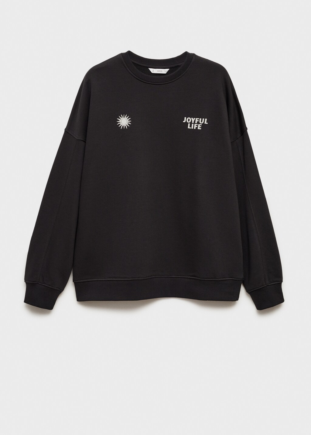 Printed cotton sweatshirt - Black
