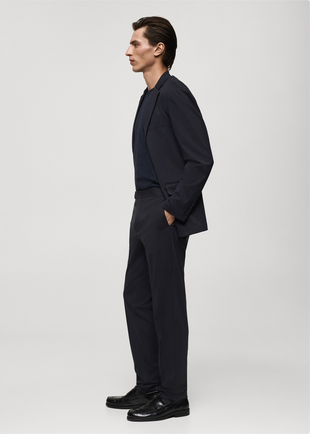 Zurich slim-fit suit trousers - Dark Navy
