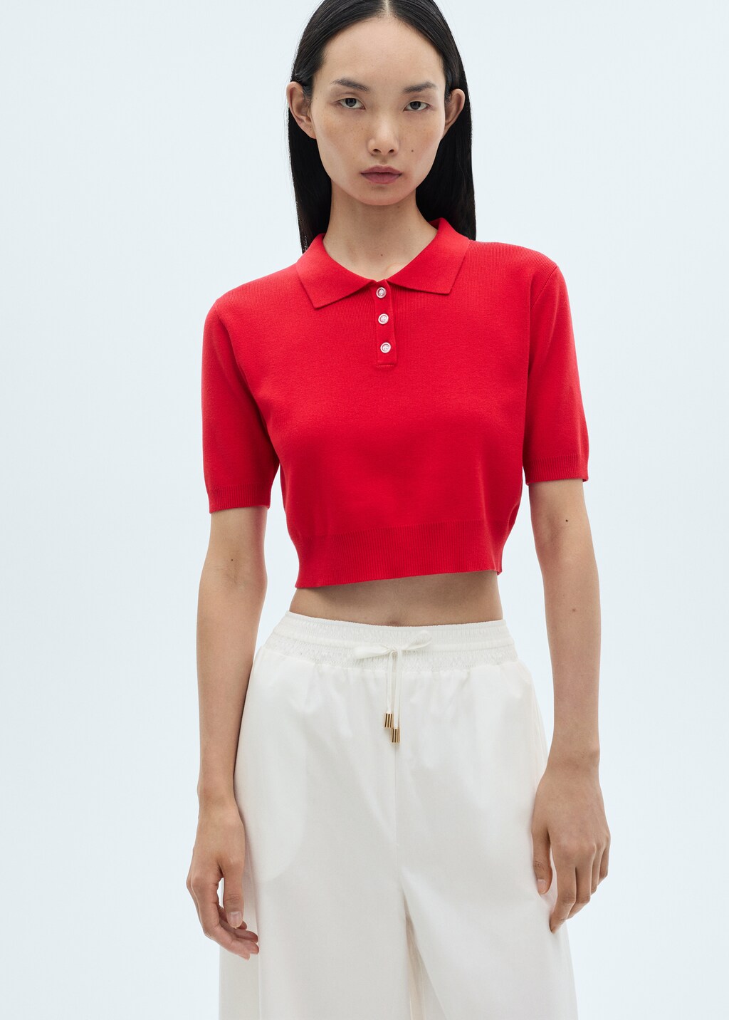 Culotte trousers with pockets - White