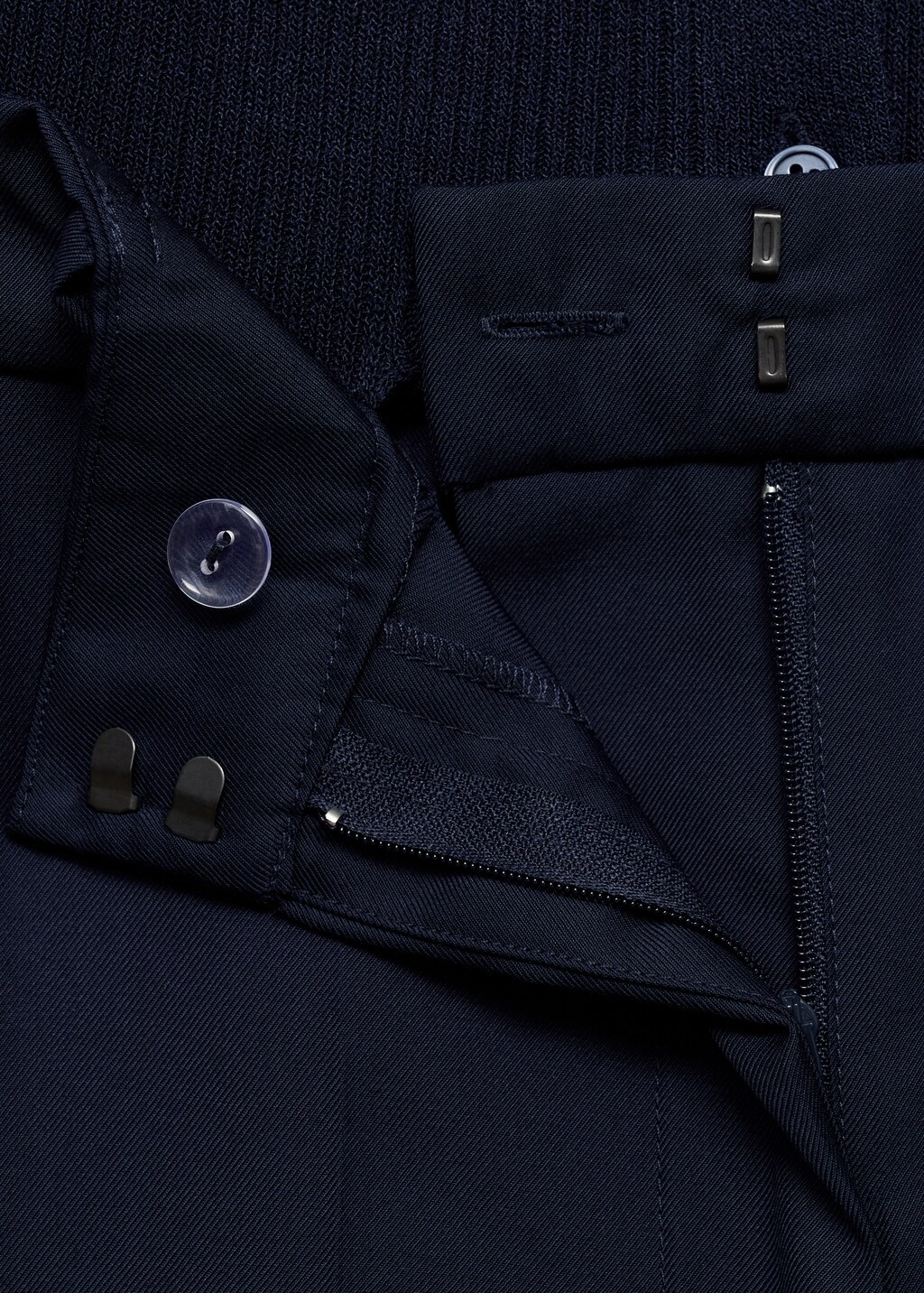 Contrast-bodice long jumpsuit - Dark Navy