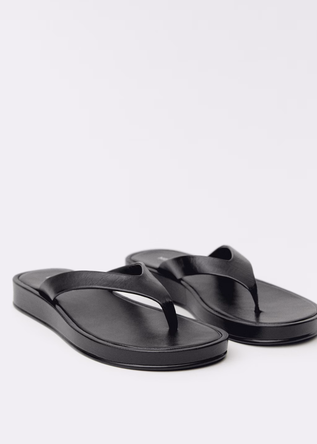 Leather straps sandals - Black