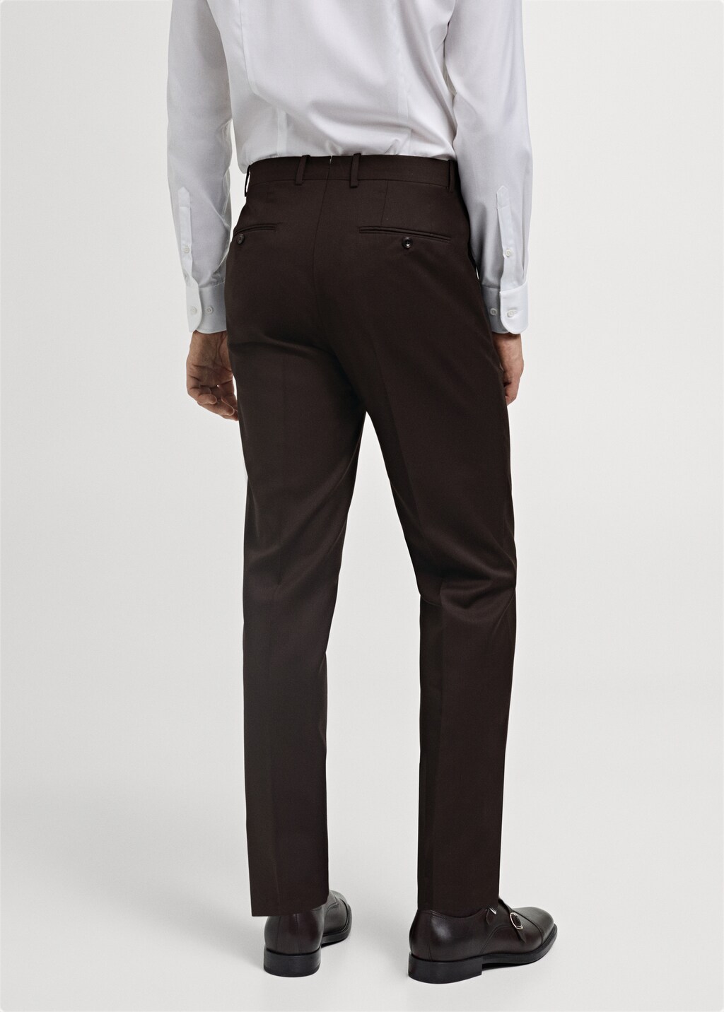 Venice 100% virgin wool suit trousers - Brown
