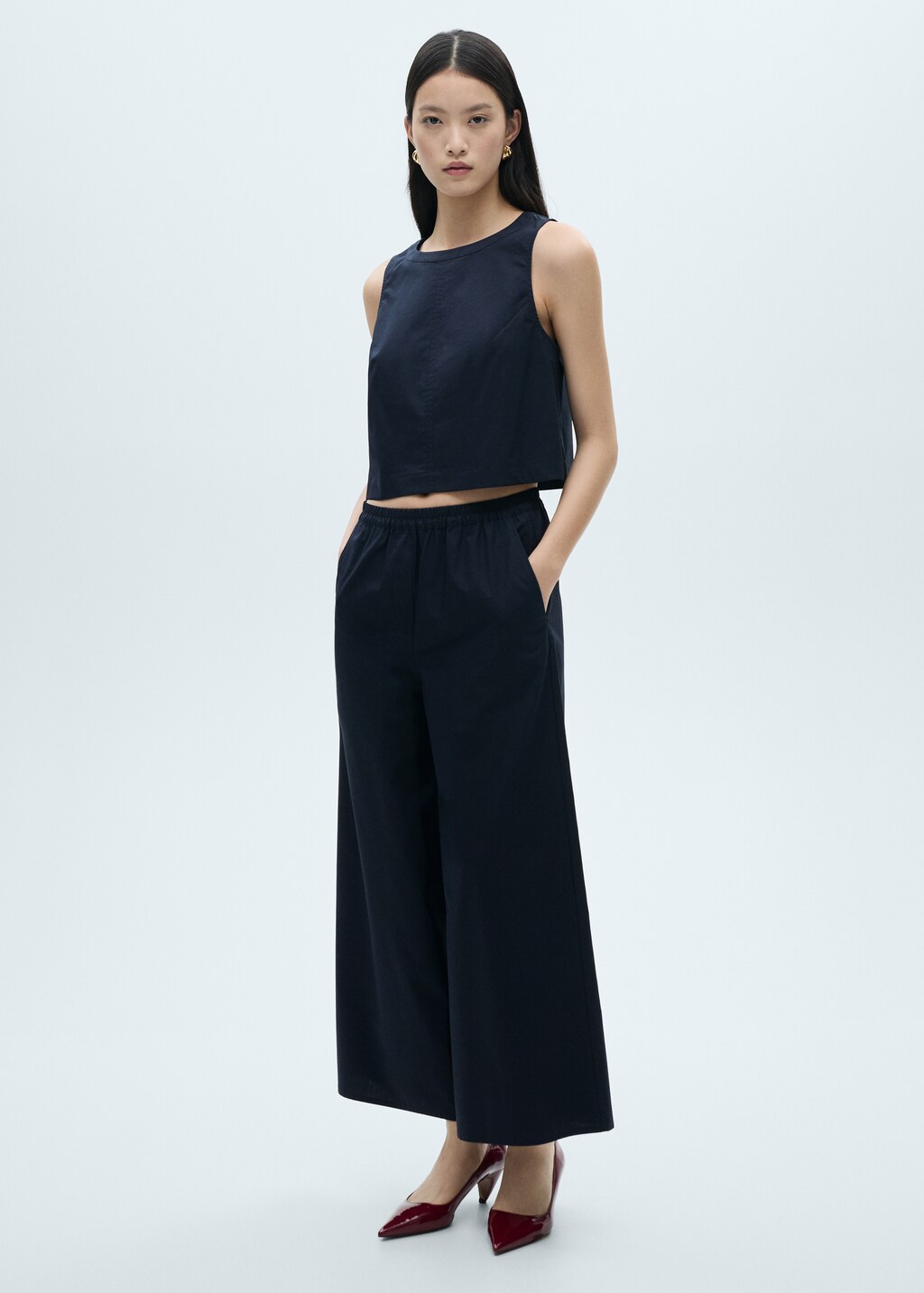 Cotton crop top - Mustard