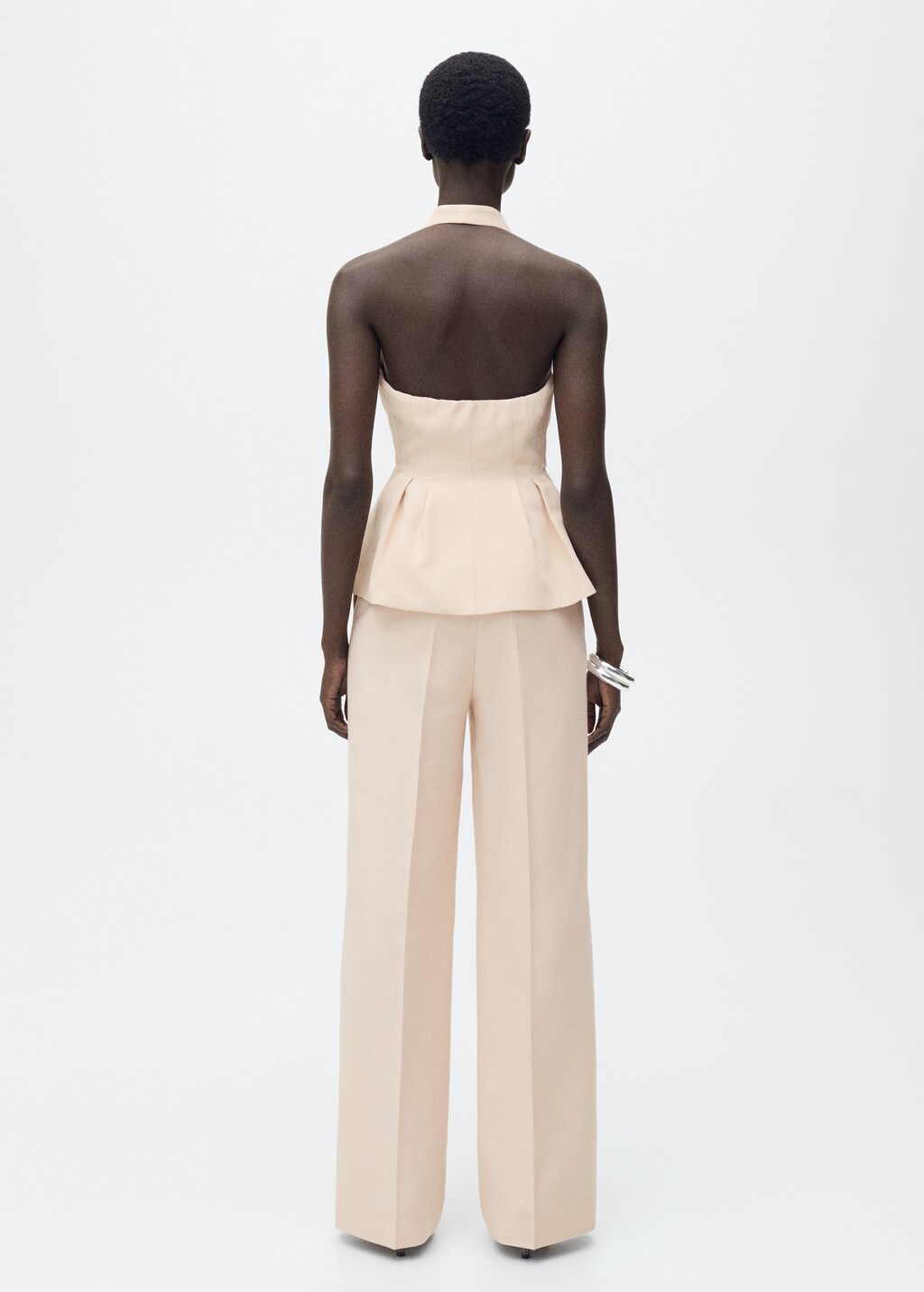 Straight suit trousers - Nude