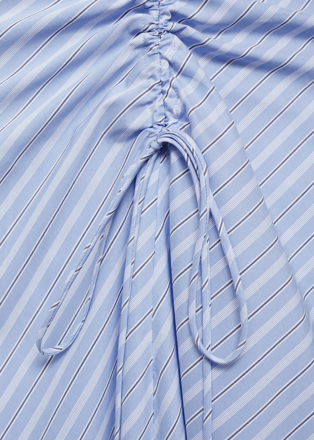 Striped draped asymmetrical dress - Blue