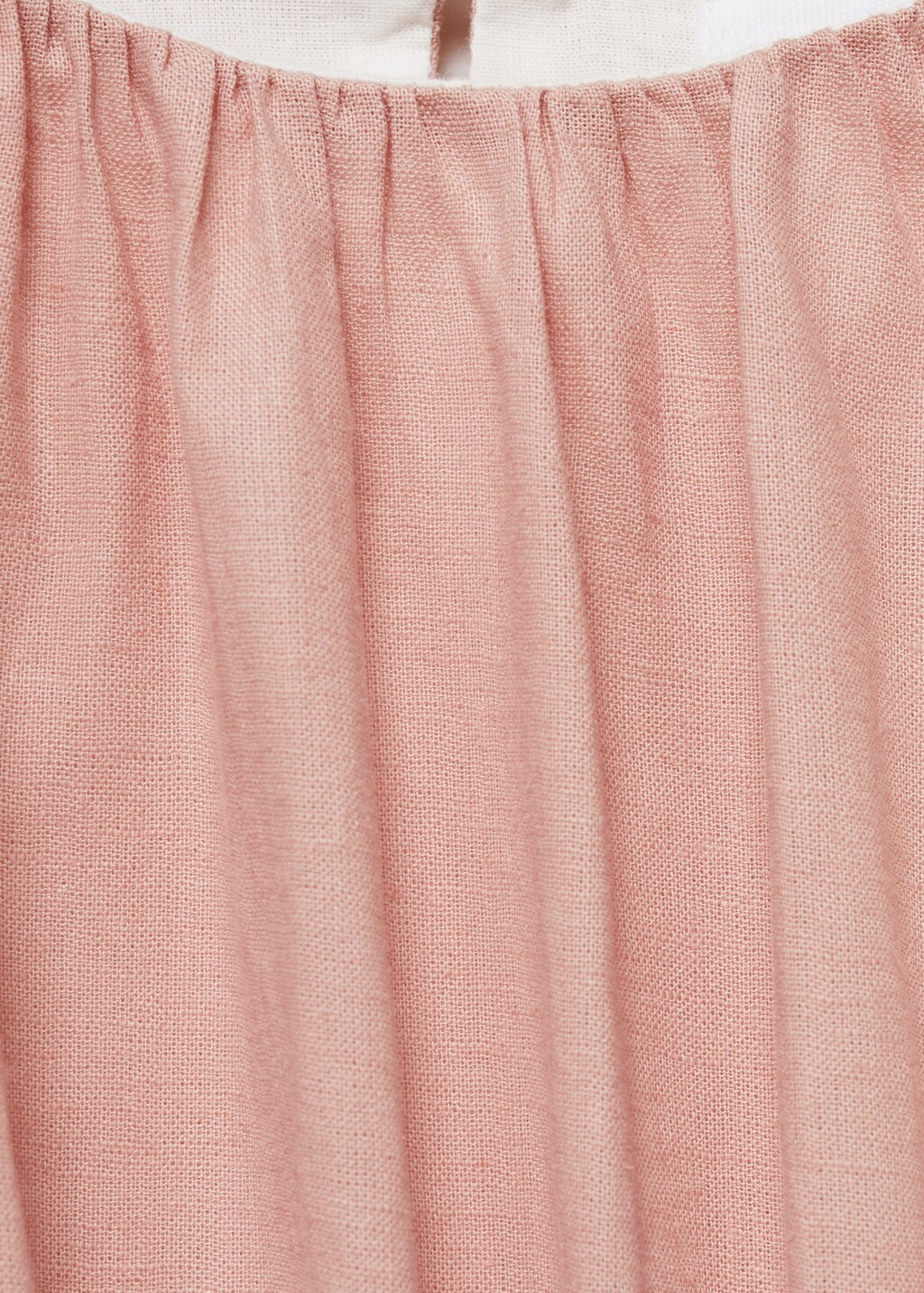 Linen dress with back opening - Pink