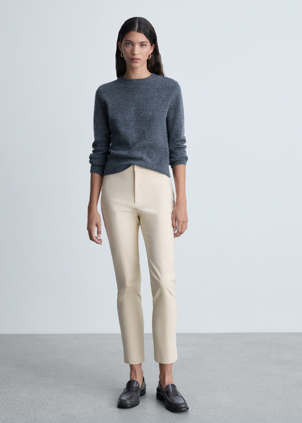 Straight-fit cotton trousers - Red