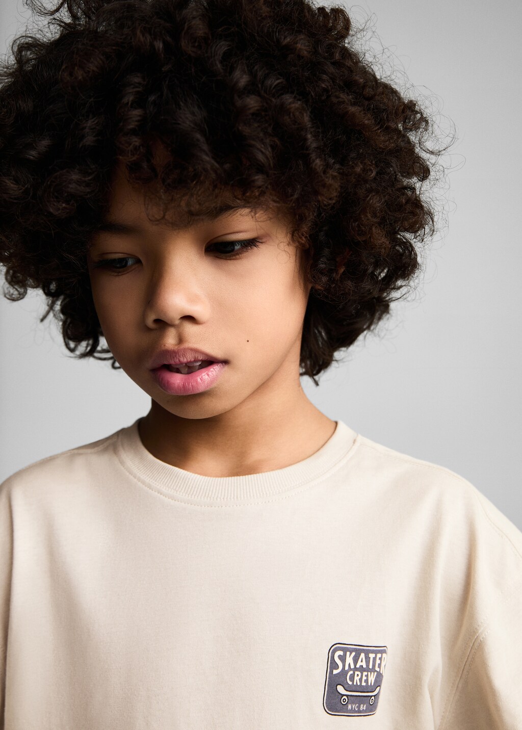 Printed cotton-blend t-shirt - Ice Grey