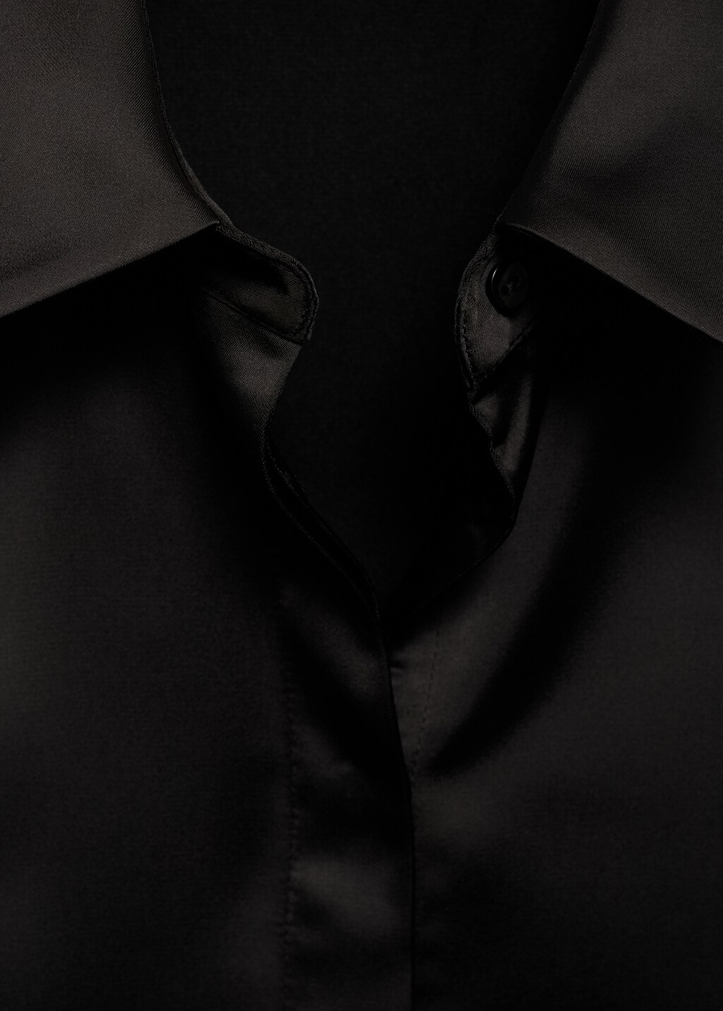 Regular-fit satin shirt - Ecru