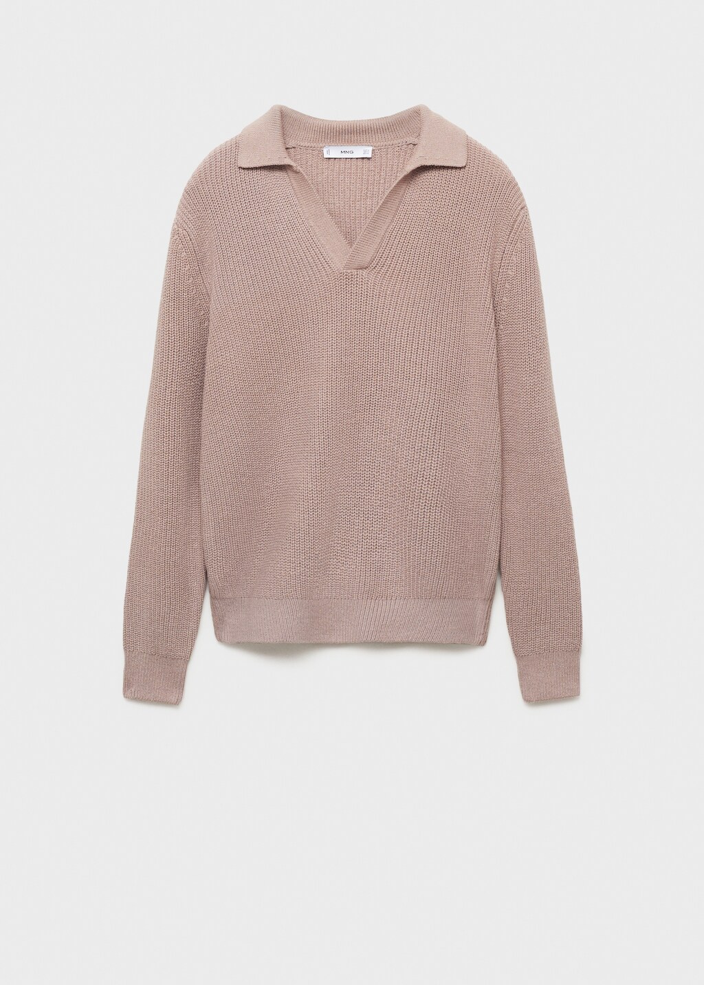 Cotton knitted polo shirt - Lavender