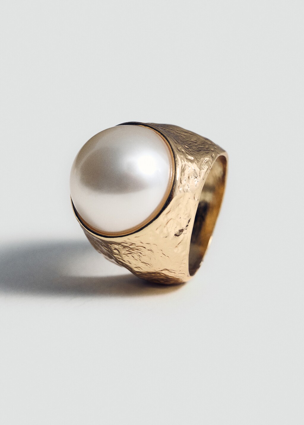 Pearl textured ring - Gold
