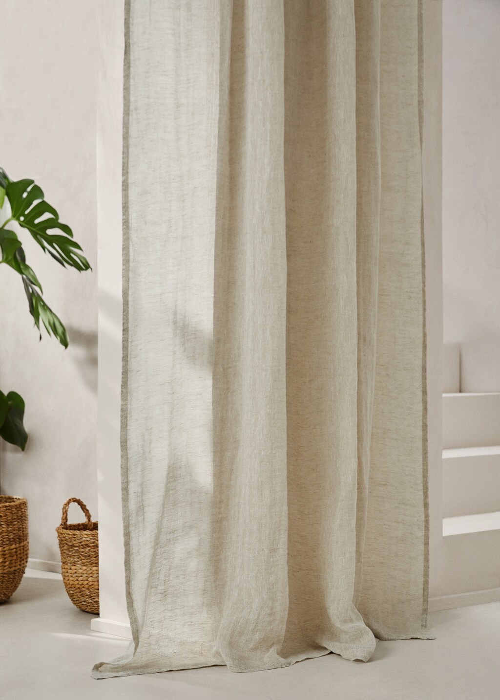 100% linen curtain - Light/Pastel Grey