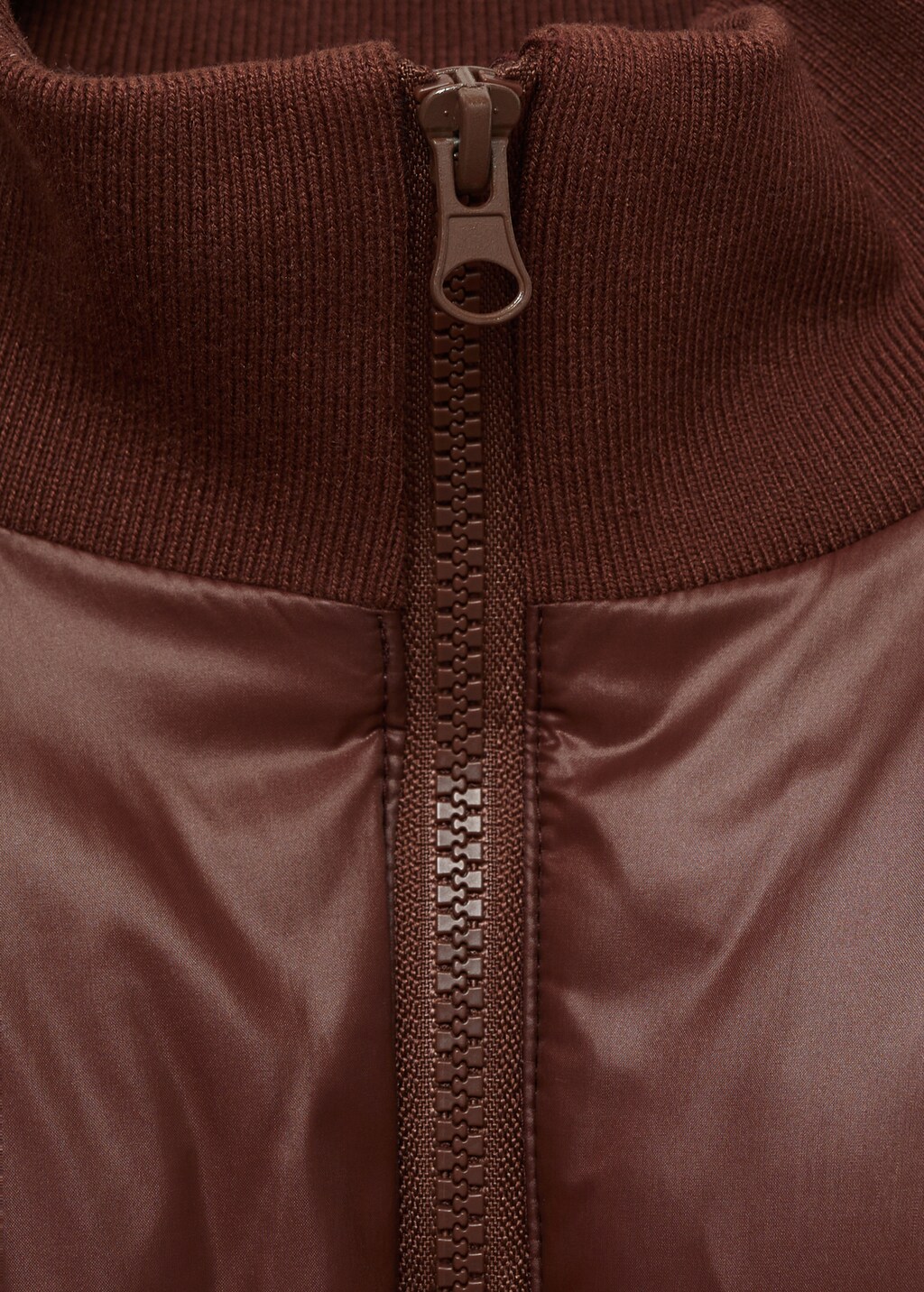 Tricolour quilted jacket - Brown