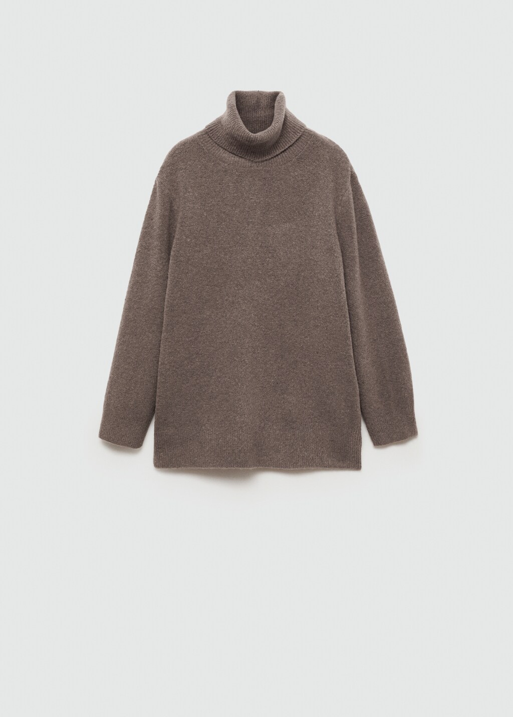 Turtleneck knit sweater - Light/Pastel Brown