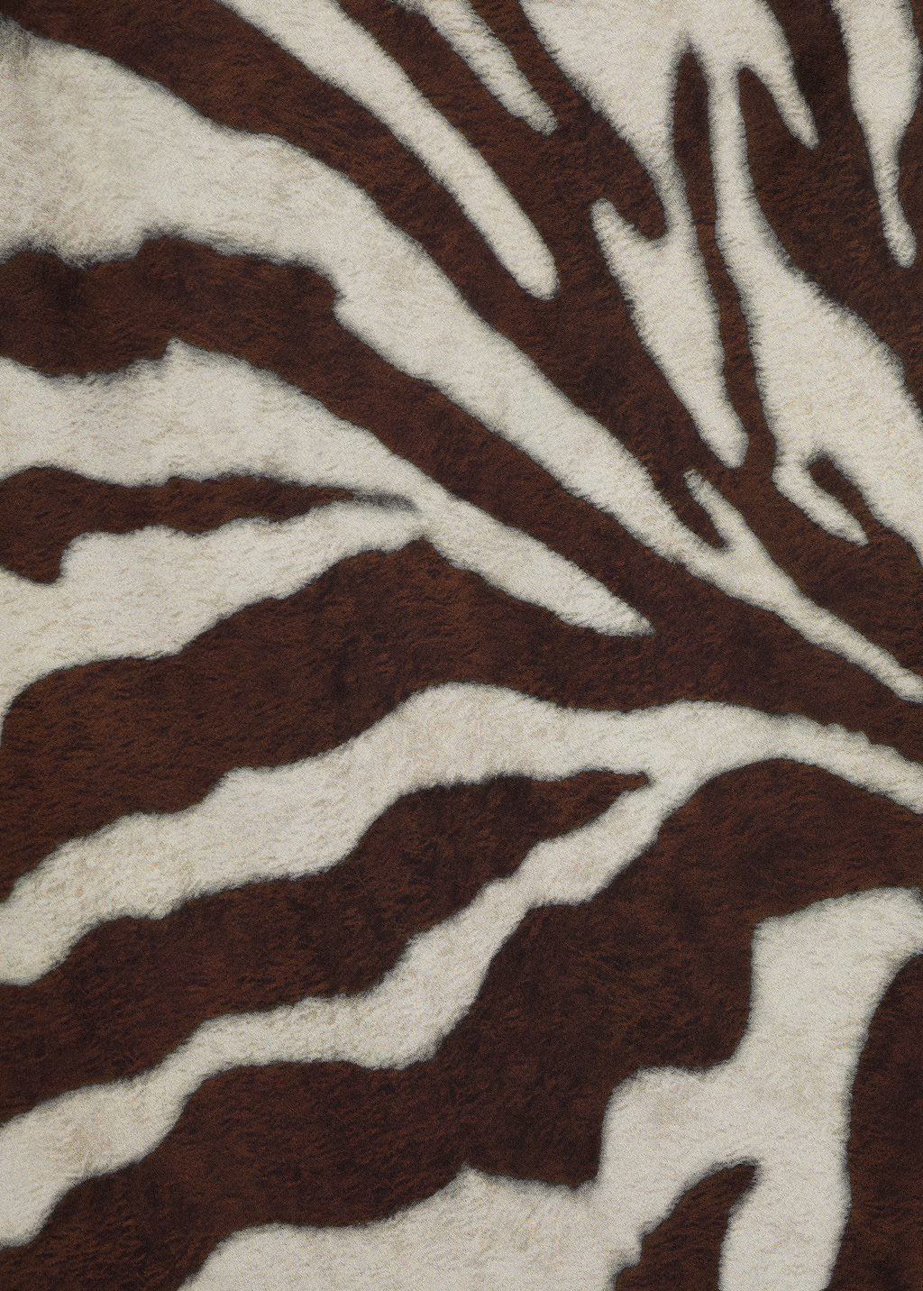 Zebra-print flared dress - Brown