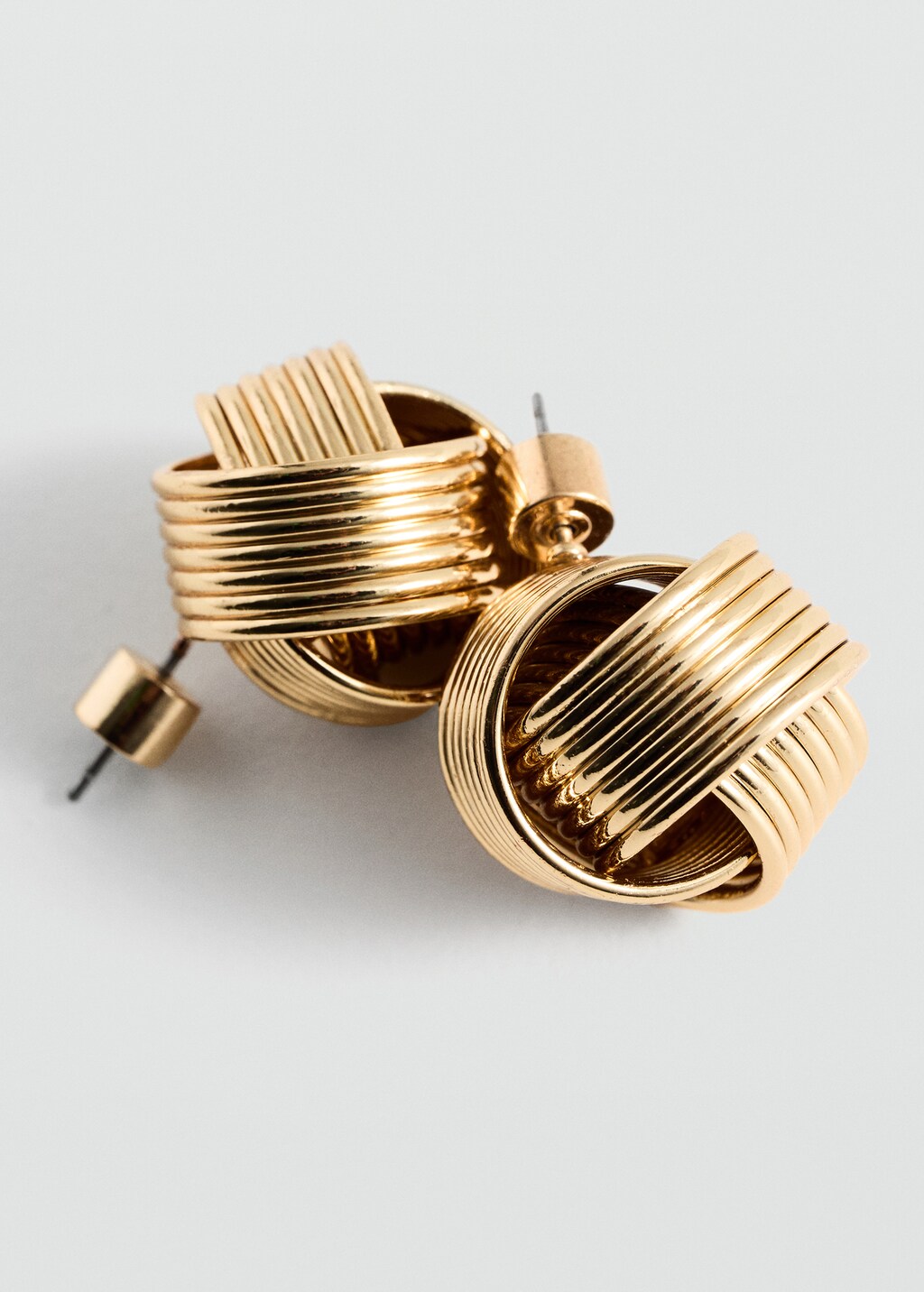 Interlocking circular earrings - Gold
