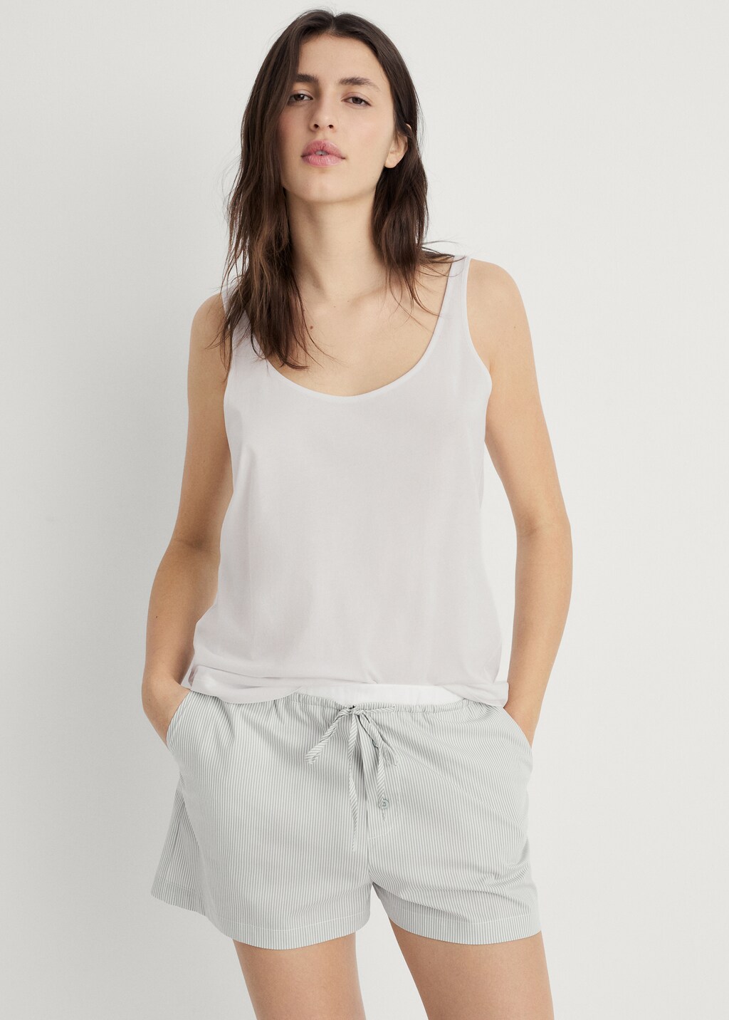 Pyjama top with straps - Pink