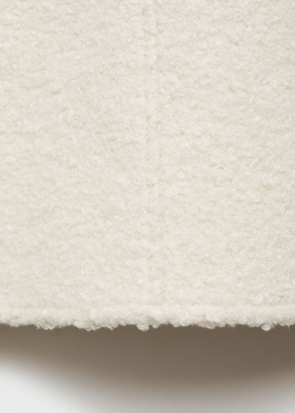 Perkins-neck bouclé sweatshirt - Ecru