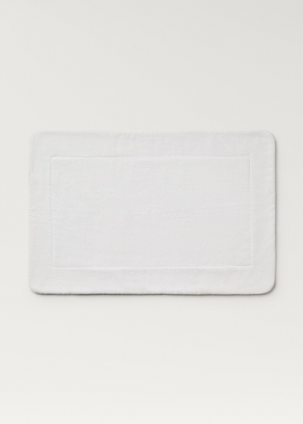 Extra-soft cotton bath mat - White