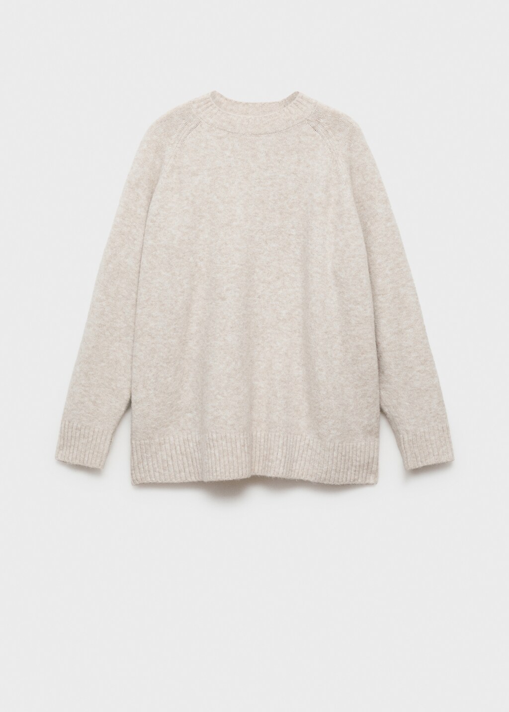 Round-neck knitted sweater - Grey