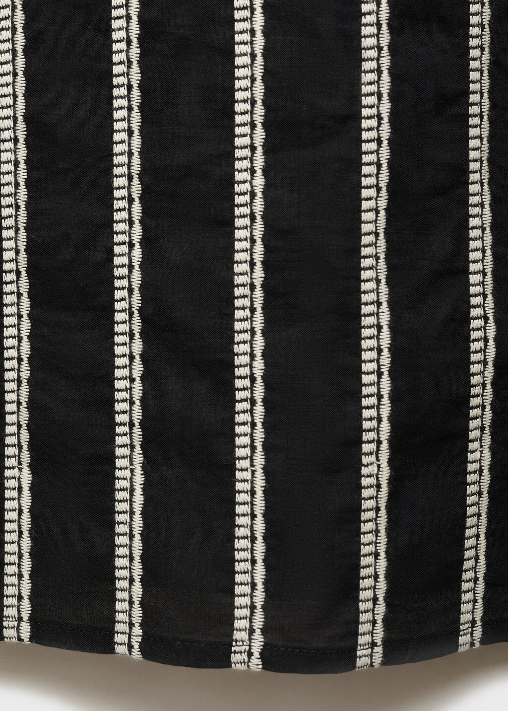 Embroidered halter-neck dress - Black