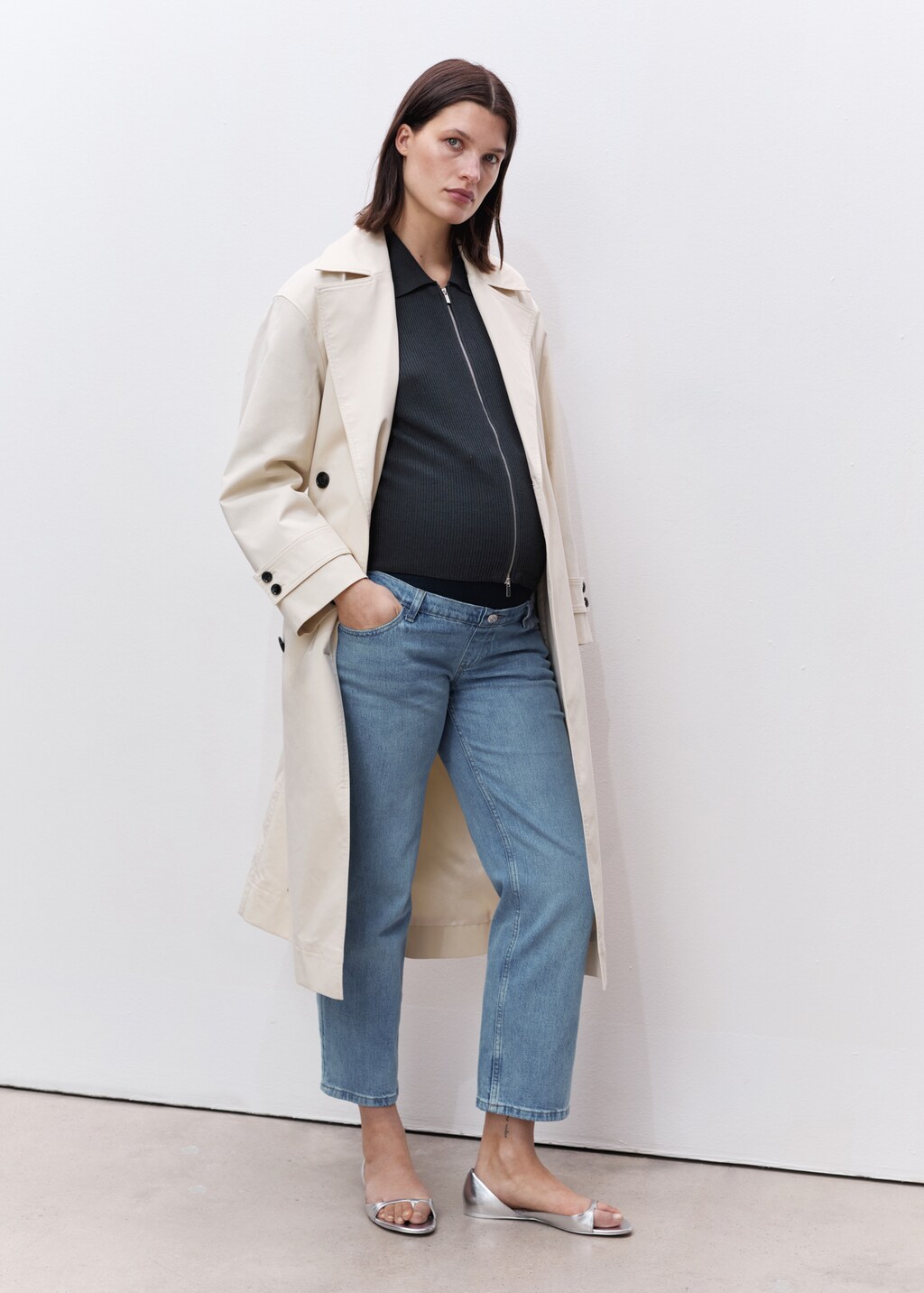 Maternity Straight Jeans - Black denim