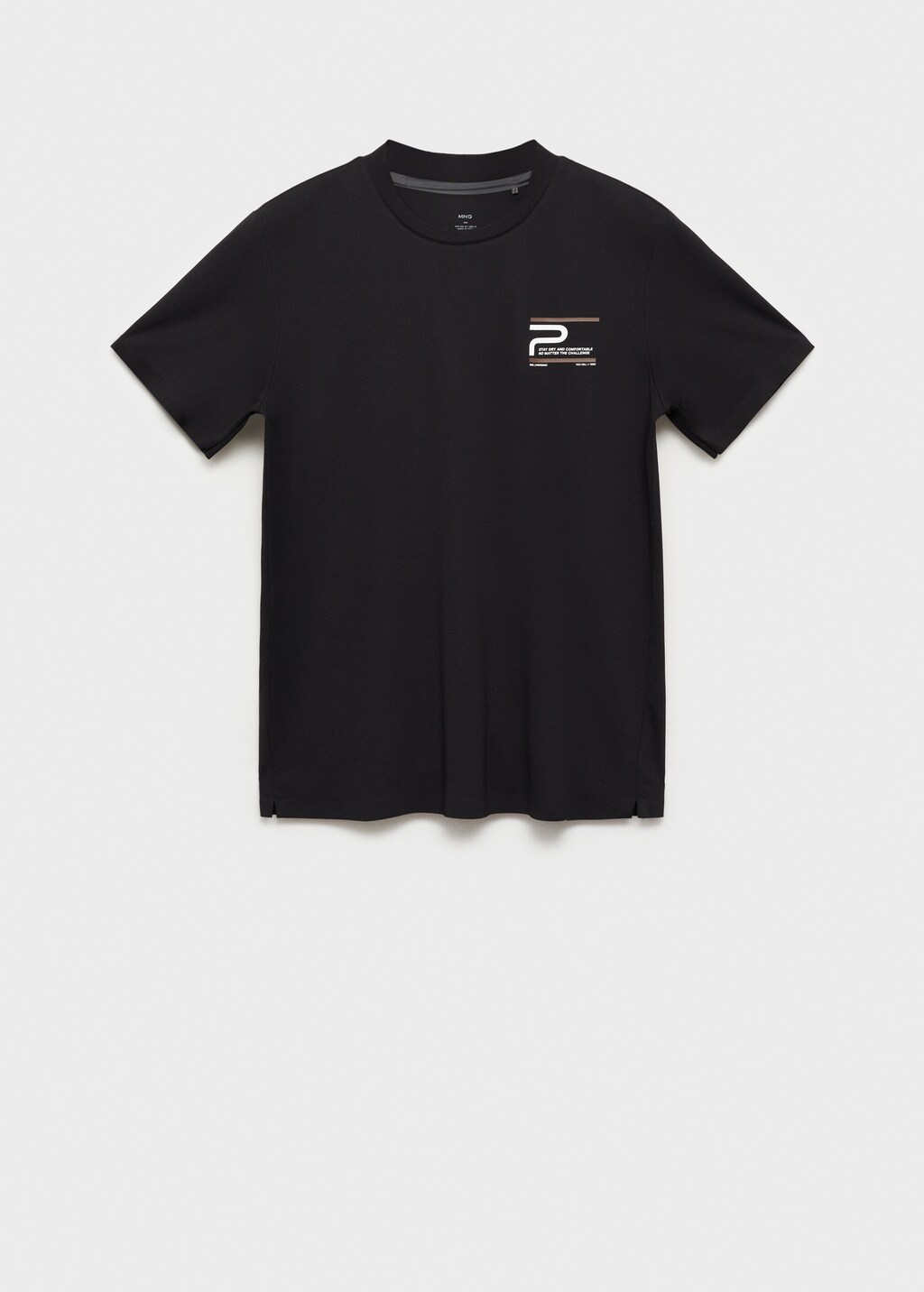 COOLMAX® slim fit printed T-shirt - Black