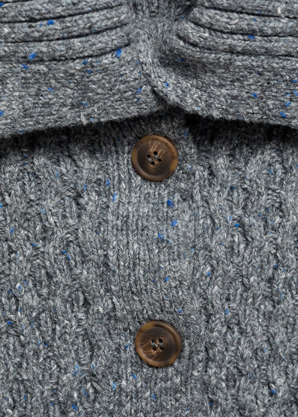 Cabled heather cardigan - Grey