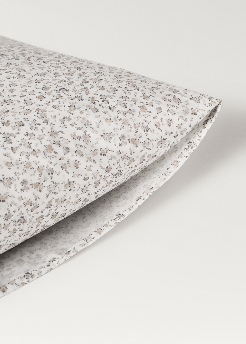 Cotton percale printed children's pillowcase 30x50 cm - Grey