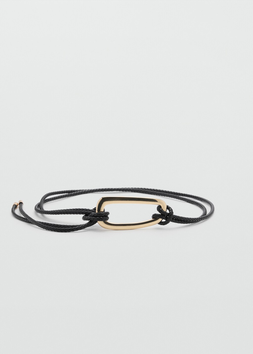 Oval buckle belt - Black