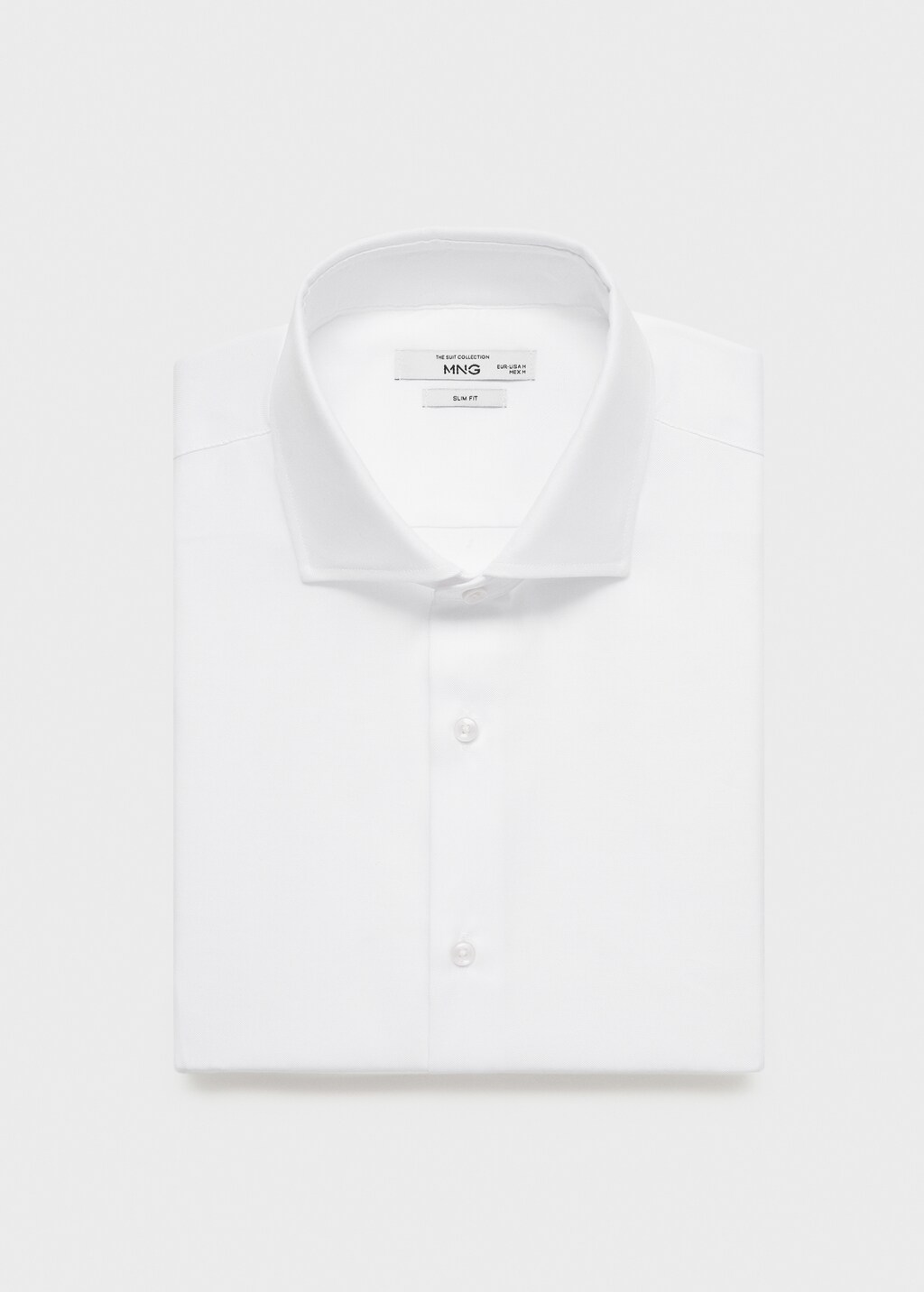 Slim-fit cotton suit shirt - White