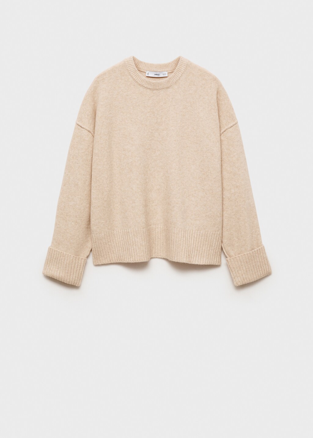 Rolled-up sleeves sweater - Medium Green