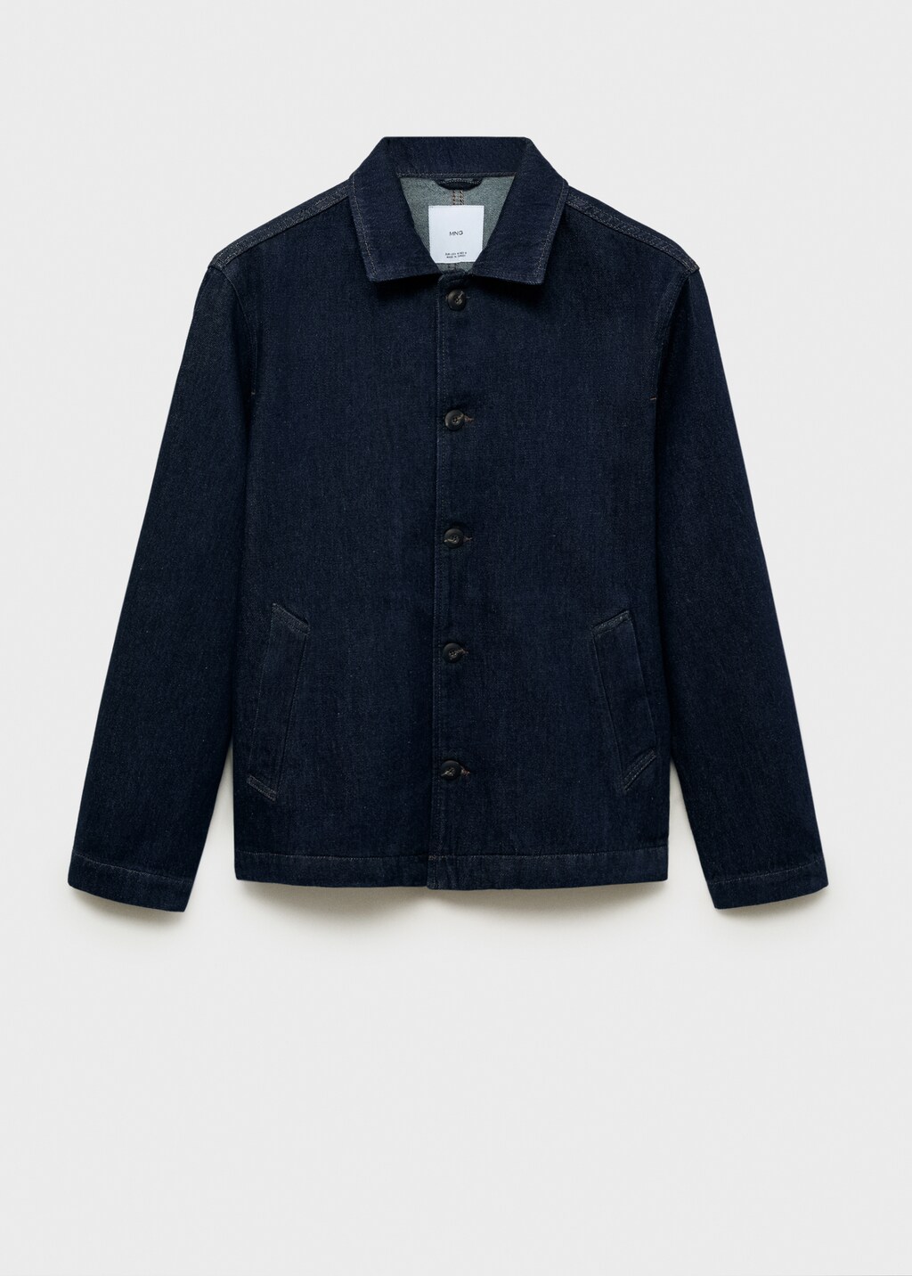 Regular-fit denim overshirt - Open Blue