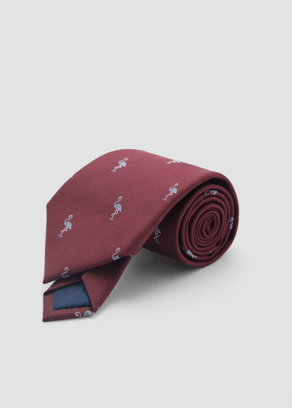 Mulberry silk animal-print tie - Burgundy