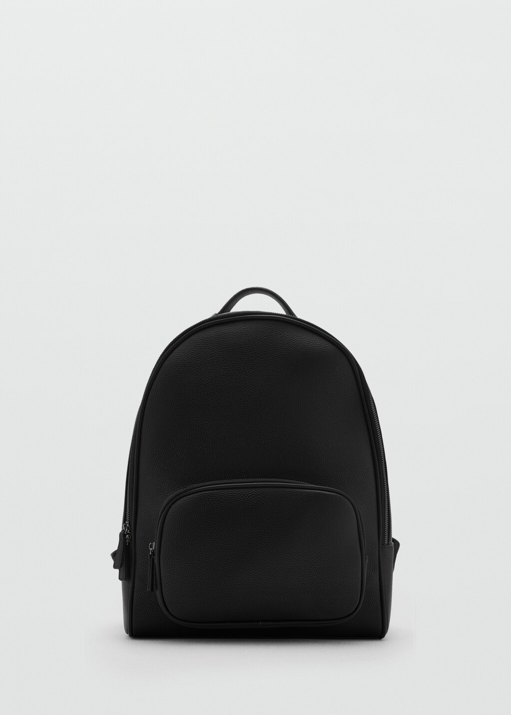 Leather-effect backpack - Black
