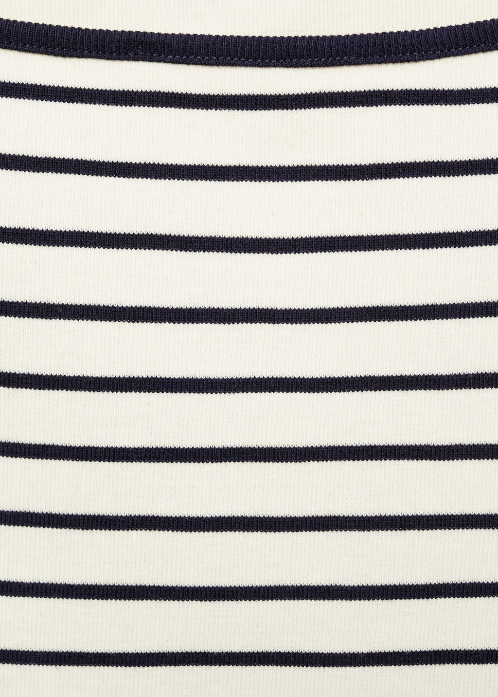 Striped boat-neck t-shirt - Dark Navy