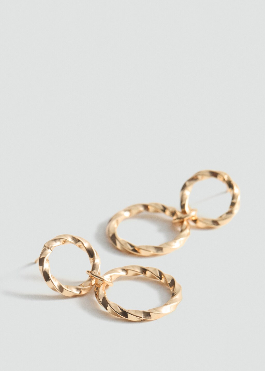 Intertwined hoop earrings - Gold