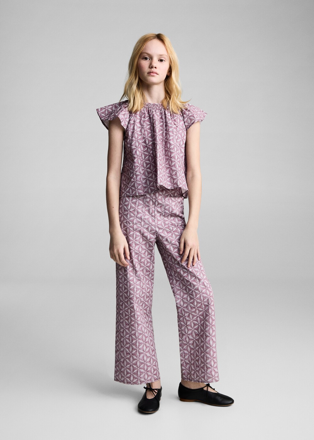 Printed pocket trousers - Pink