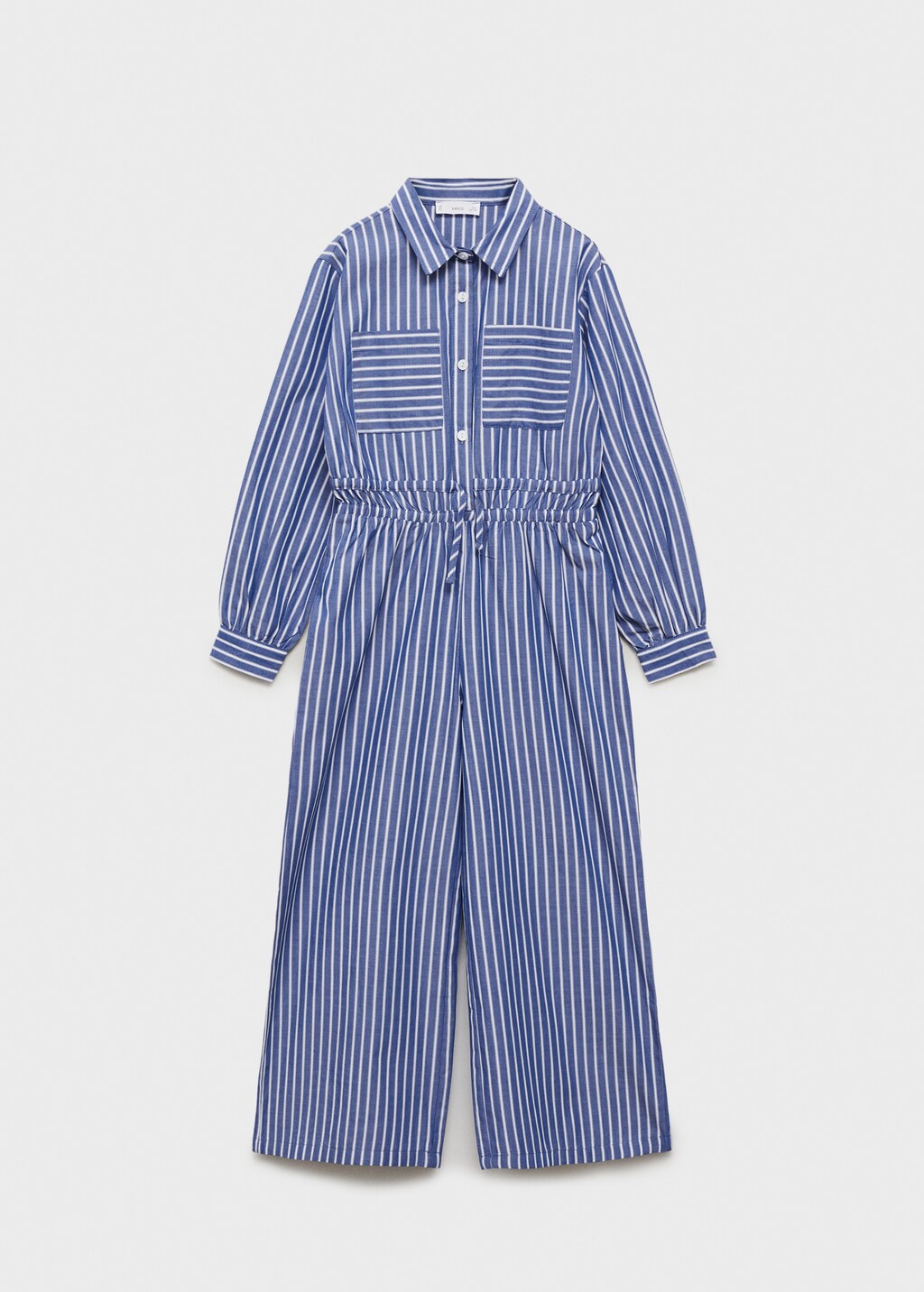 Striped long jumpsuit - Dark Navy