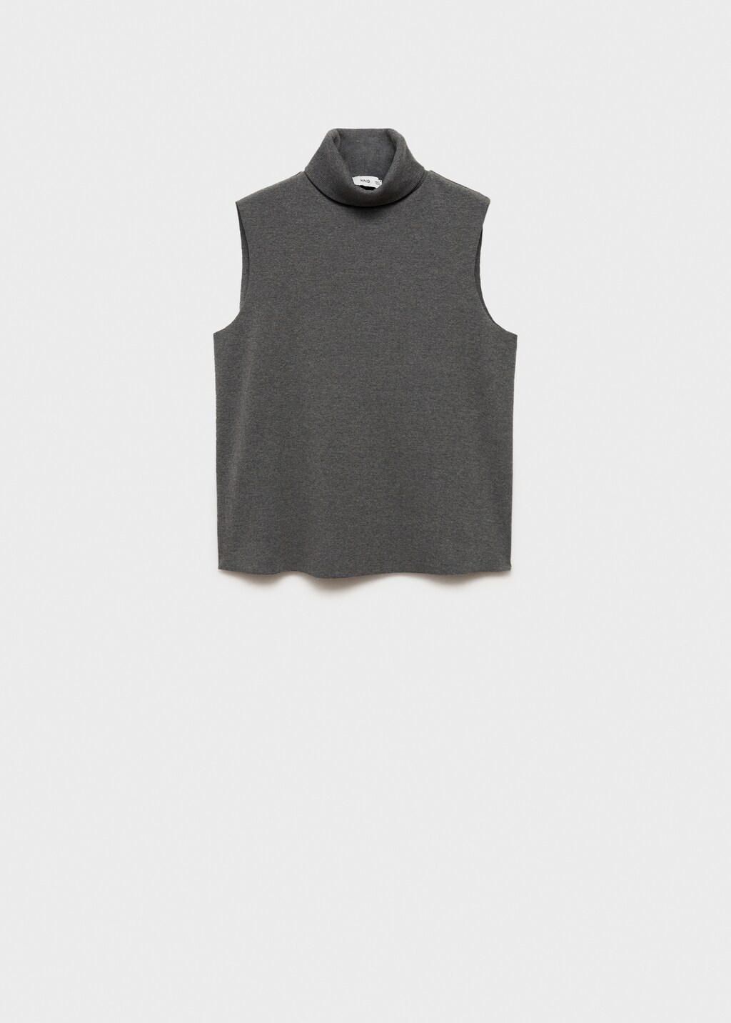 Sleeveless turtleneck top - Grey