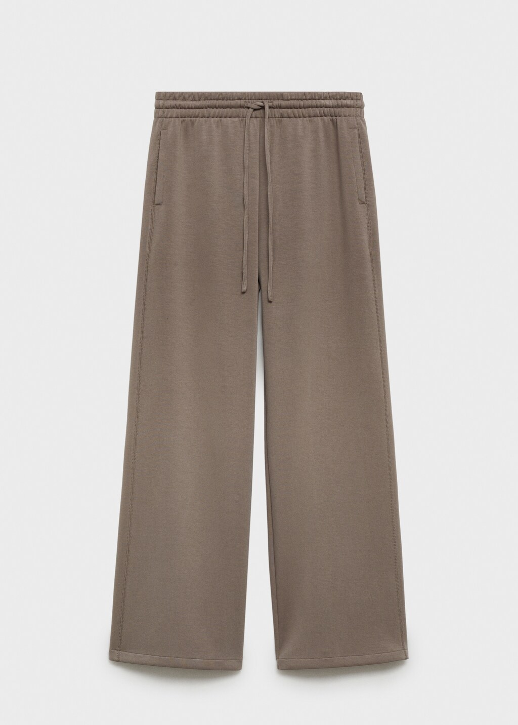 Jogger trousers with elastic waist - Medium Brown