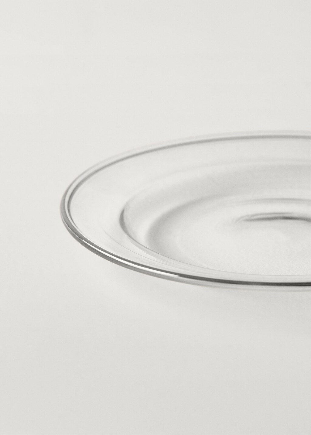 Silver edge borosilicate plate - Silver