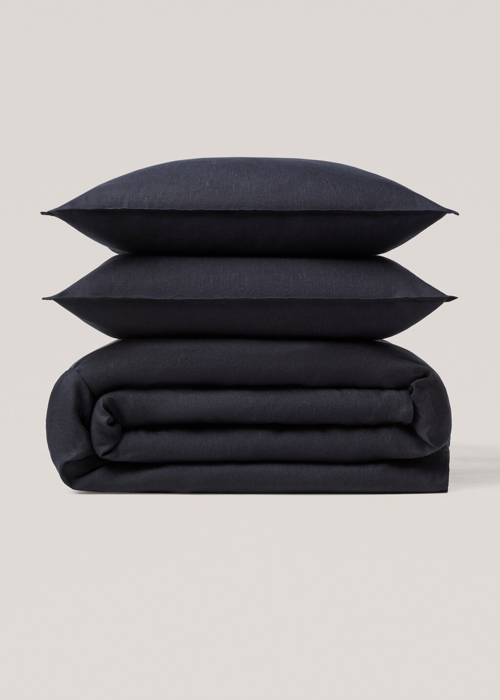 100% linen duvet cover Single bed - Dark Navy