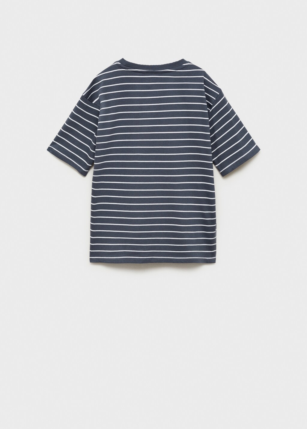 Striped cotton T-shirt - Dark Grey